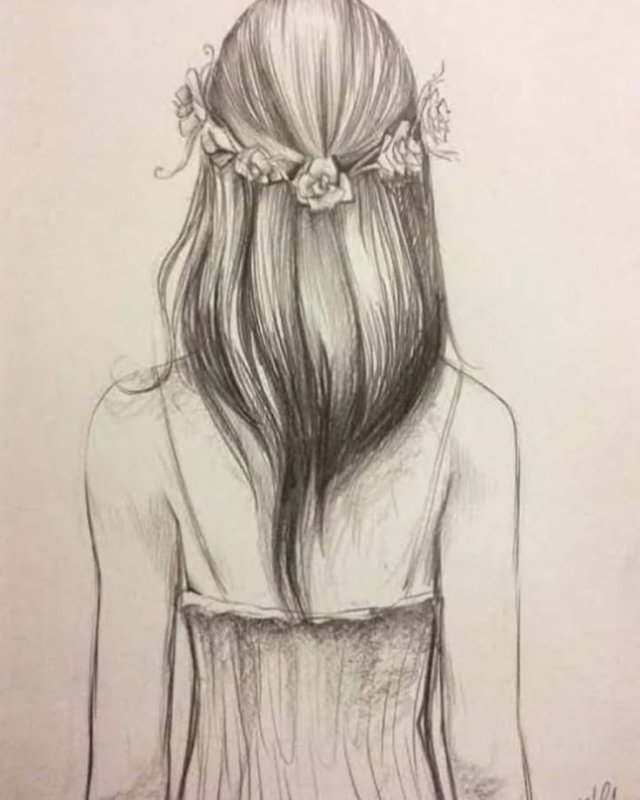 Рисунок девушки карандашом