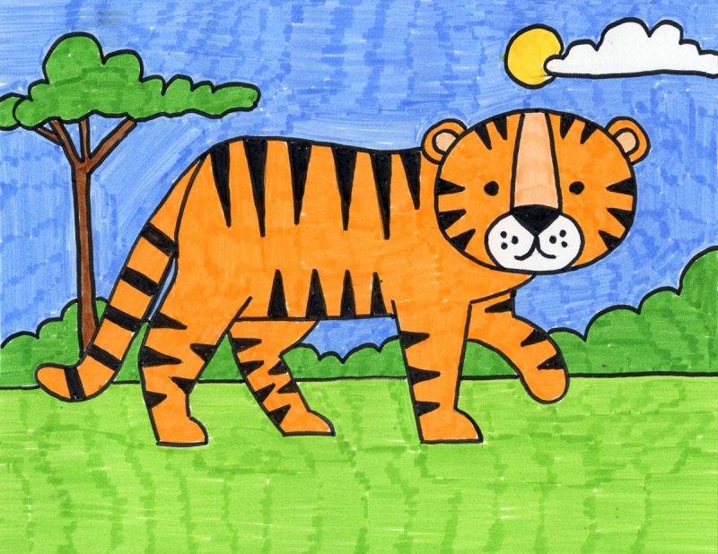Рисунок тигра