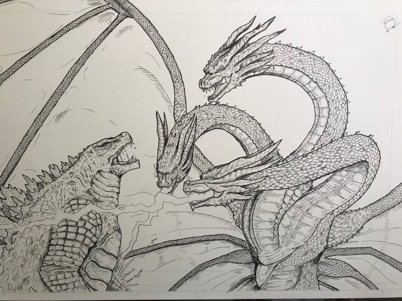 Рисовать Кинг Гидора
