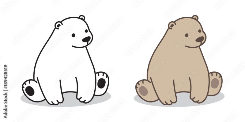 Медведь сидит рисунок