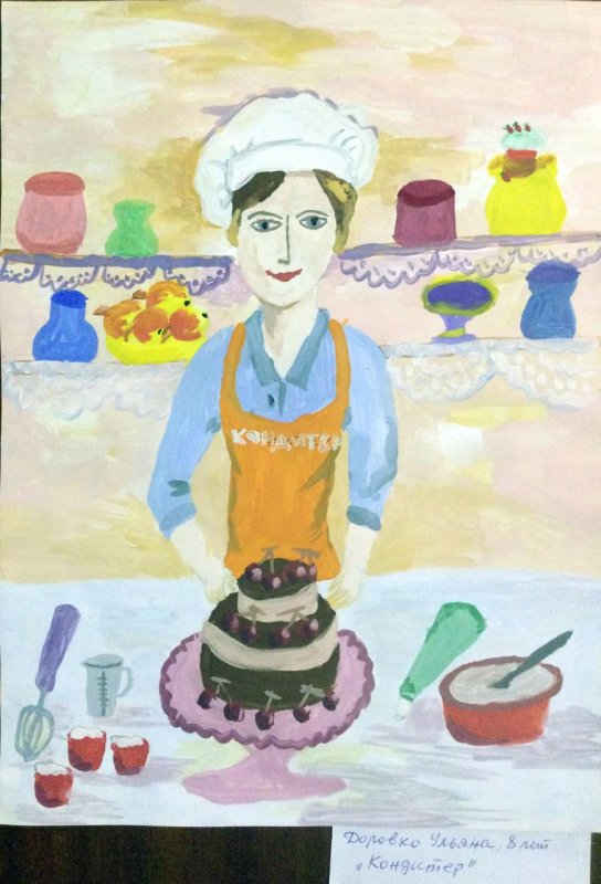 Профессия кондитер рисунок