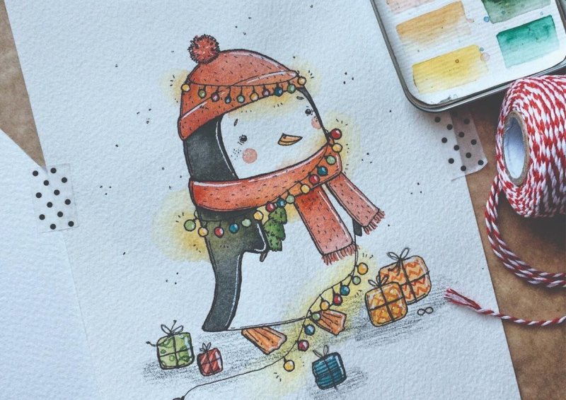 Идеи для рисунков на новый год