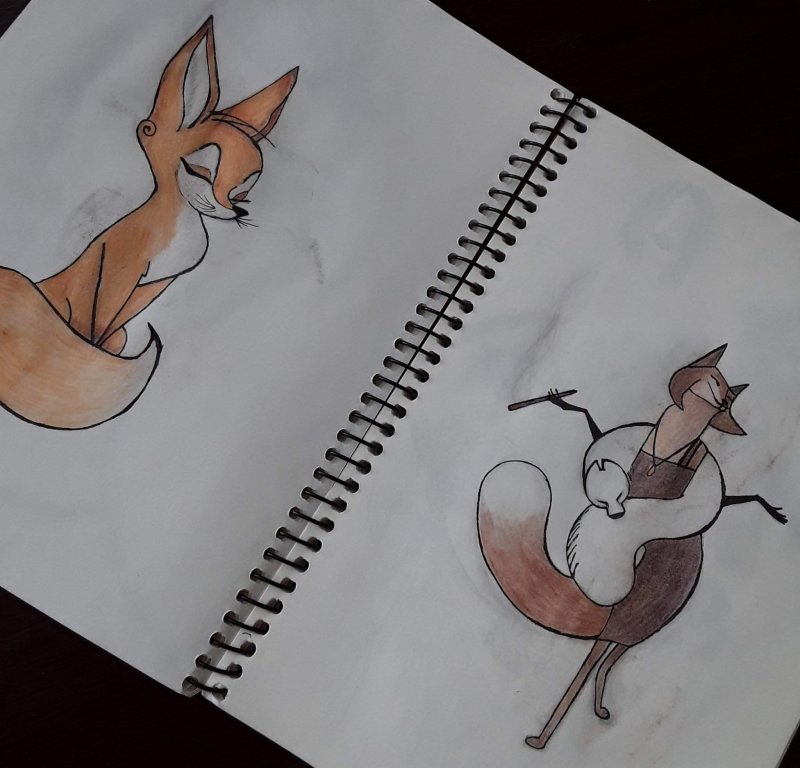 Рисунки для срисовки лиса