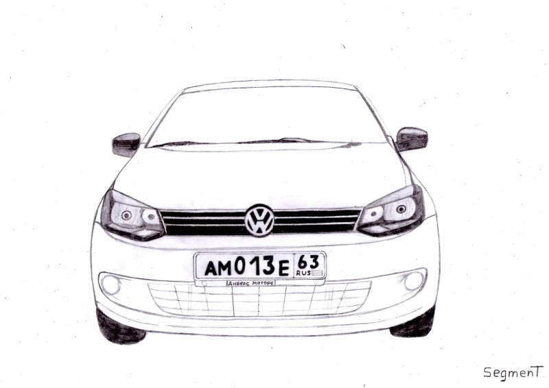 Volkswagen Polo sedan рисунок