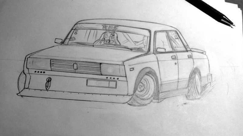 ВАЗ 2107 рисунок