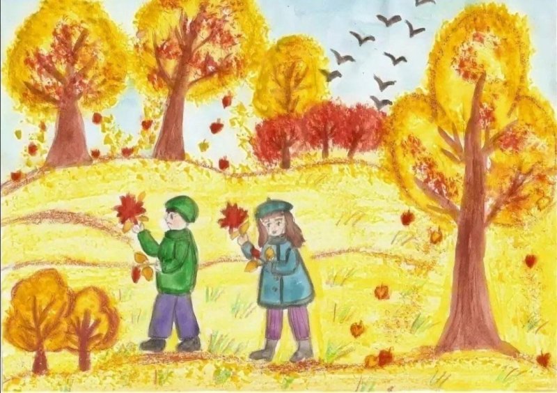 Рисование с детьми осень