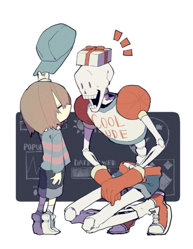 Undertale Папирус и Фриск