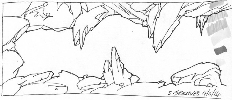 Трафарет пещеры