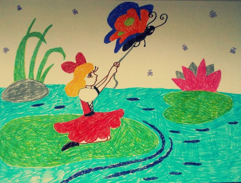 дюймовочка рисунки