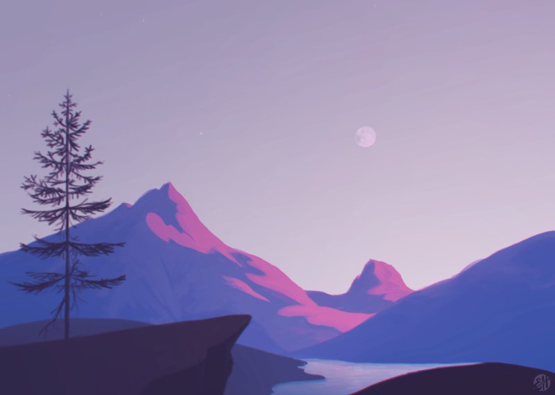 Картина горы Минимализм