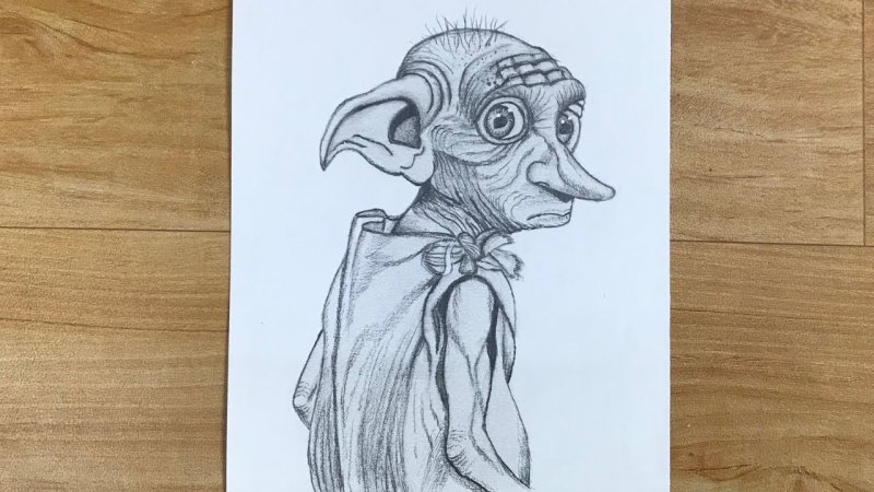 Гарри Поттер Добби рисунок