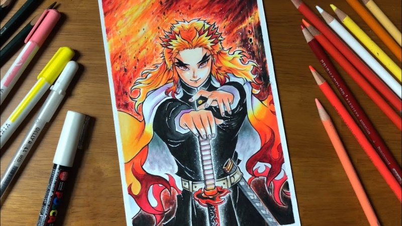 Тату клинок рассекающий демонов Ренгоку