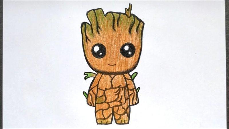 Грут рисунок для срисовки