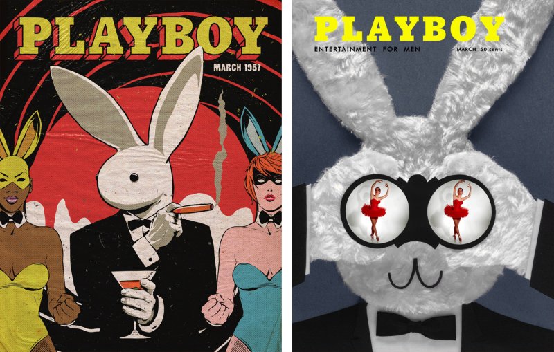 Дизайн журнала Playboy рисунок