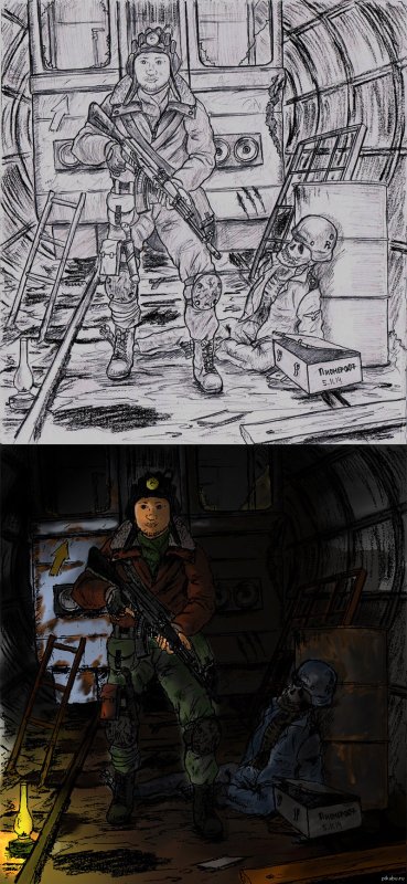 раскраски метро 2033 артём