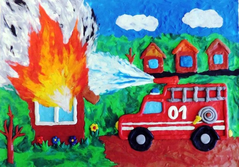 Рисунок на тему пожар