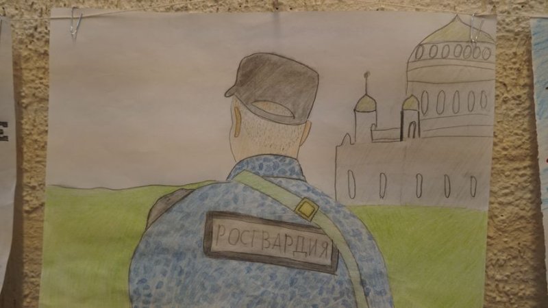 Рисунок росгвардейца