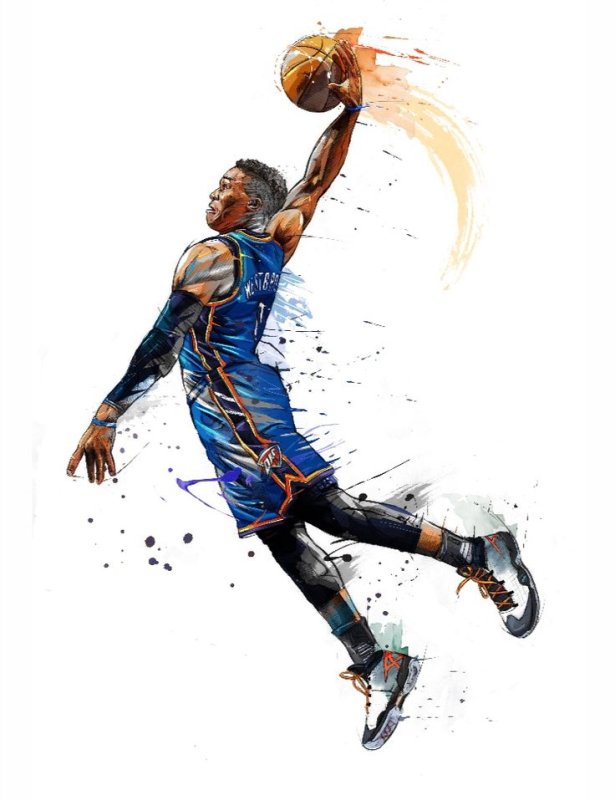 Russell Westbrook Dunk Art