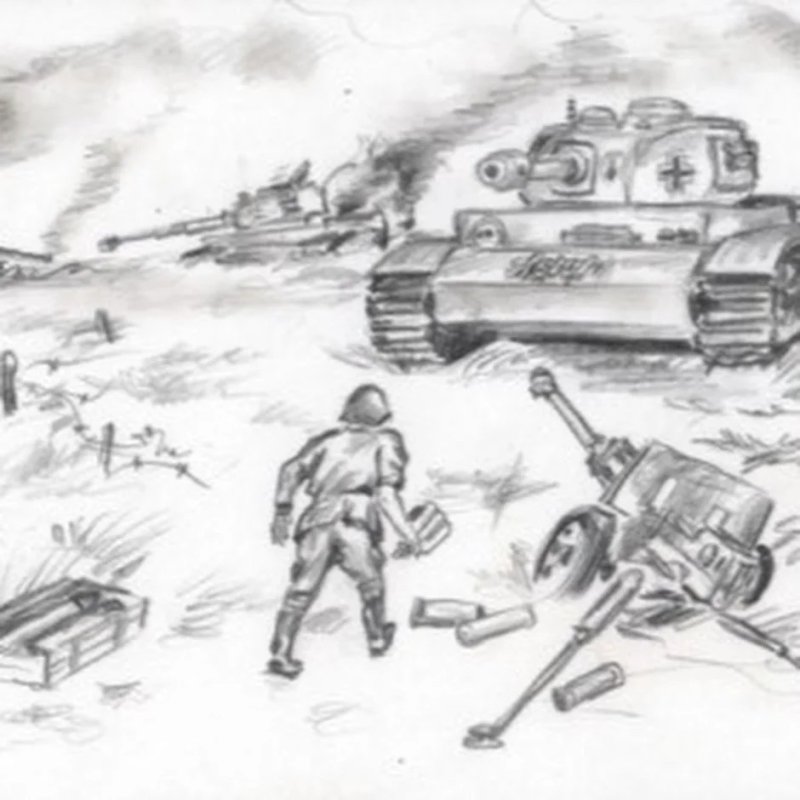 Рисунок на военную тему карандашом