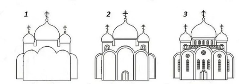Церковь рисунок карандашом для детей