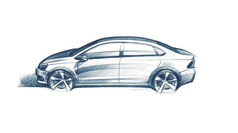 Volkswagen Polo sedan рисунок