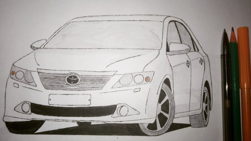 Toyota Camry xv40 рисовать