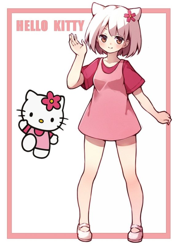 люди аниме с хеллоу китти