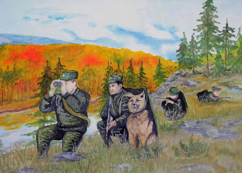 На страже Родины рисунок