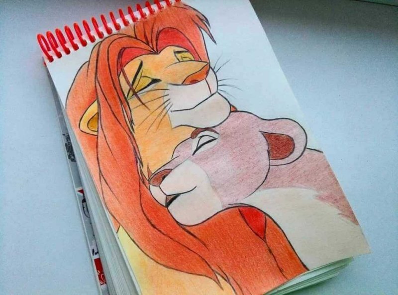 симба король лев в красках