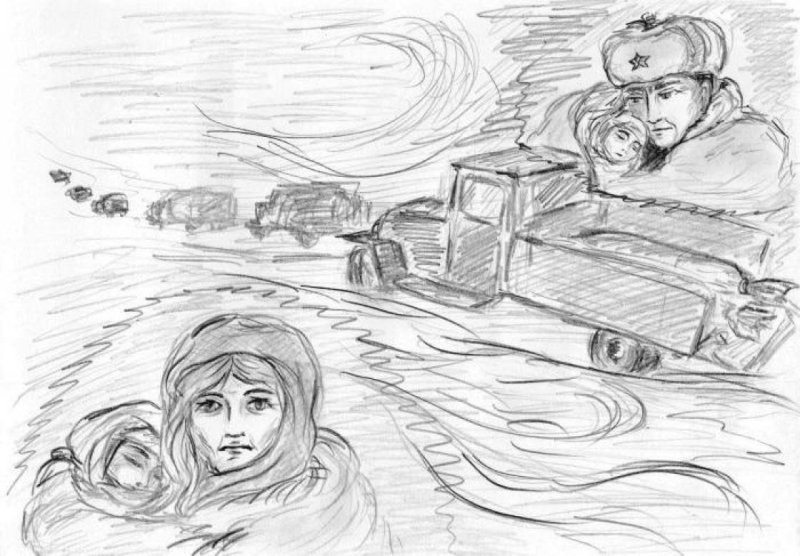 Блокада Ленинграда нарисова