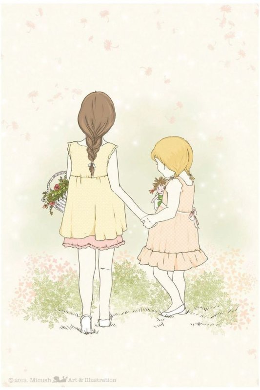 Две сестры иллюстрация