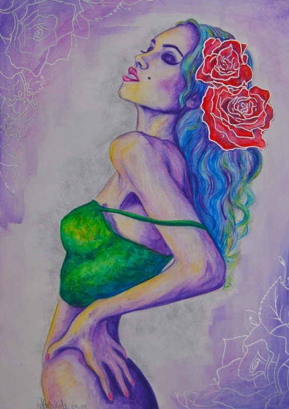 рисунки цветковой