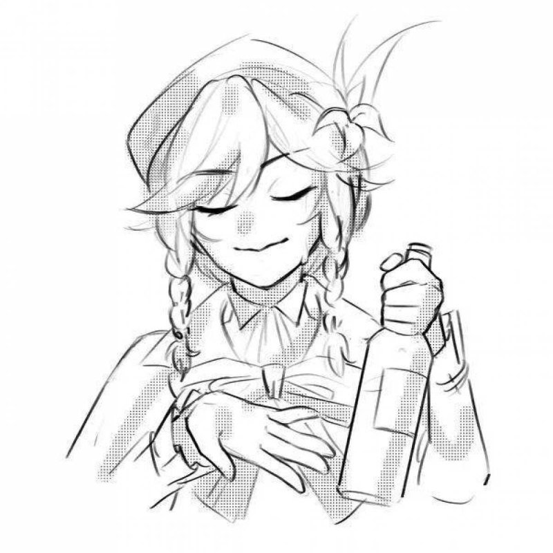 Сяо черно белый Геншин Импакт