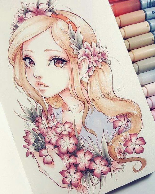 Девушка рисунок