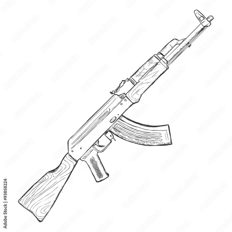 АК 47 рисунок
