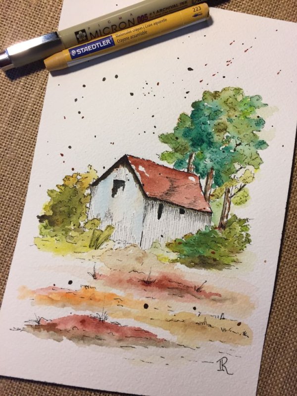 Пейзажи для рисования маркерами