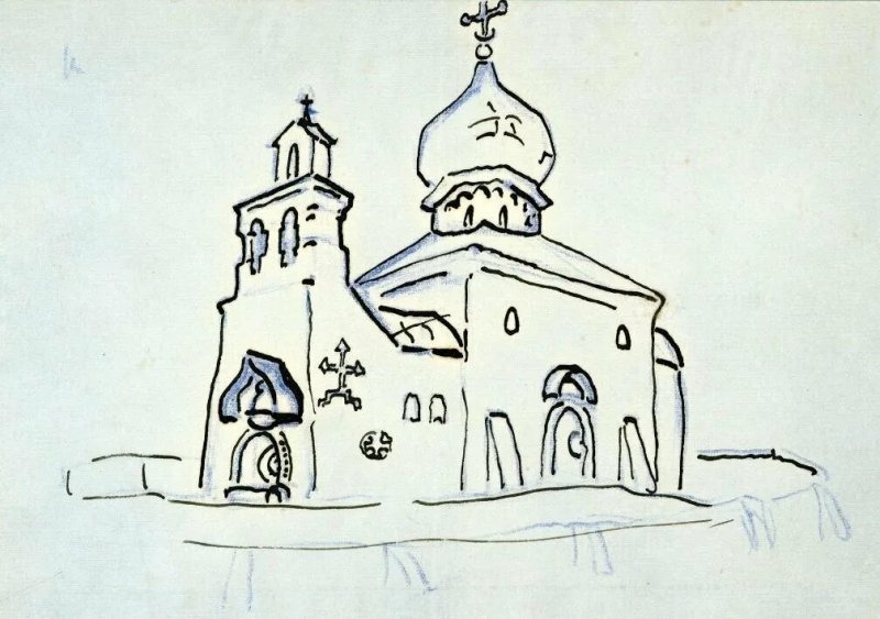 Набросок храма Сергиев Посад