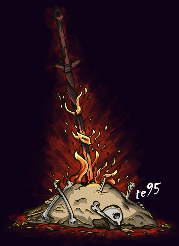 Dark Souls Bonfire Art