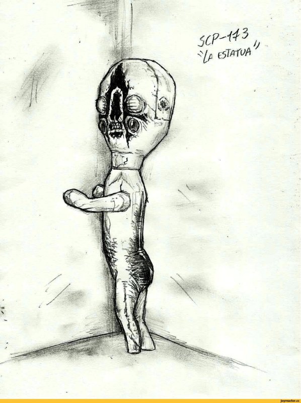 Рисунки карандашом SCP Скромник