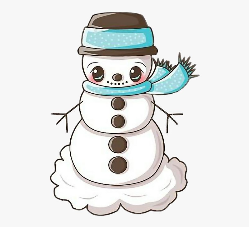 Рисунок снеговика для срисовки