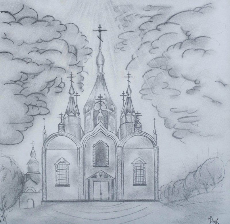 Храм карандашом
