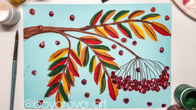 Рябина рисунок