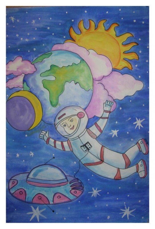Космос рисунок для детей