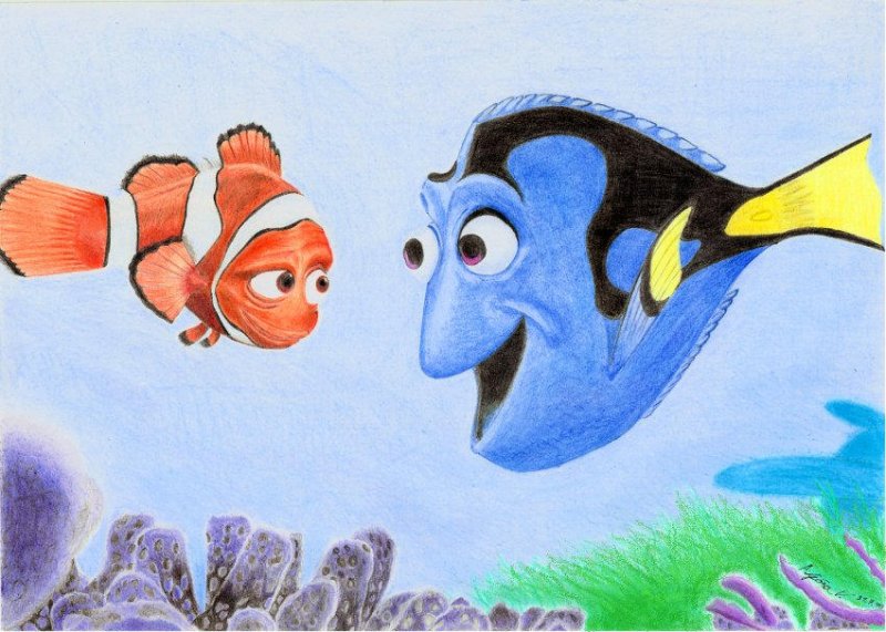 Рыбка дори рисоваться