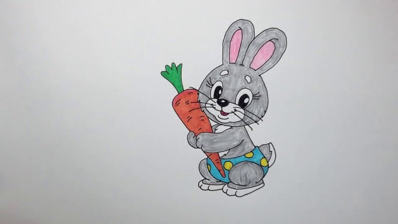 Зайчик рисунок