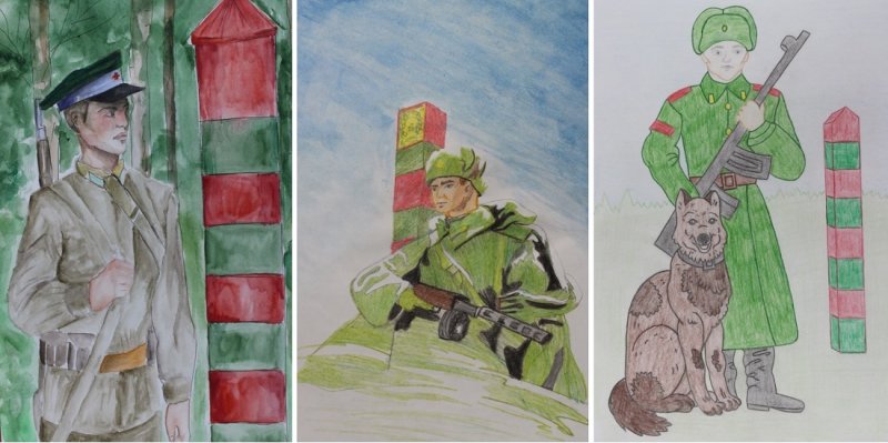 Пограничник рисунок