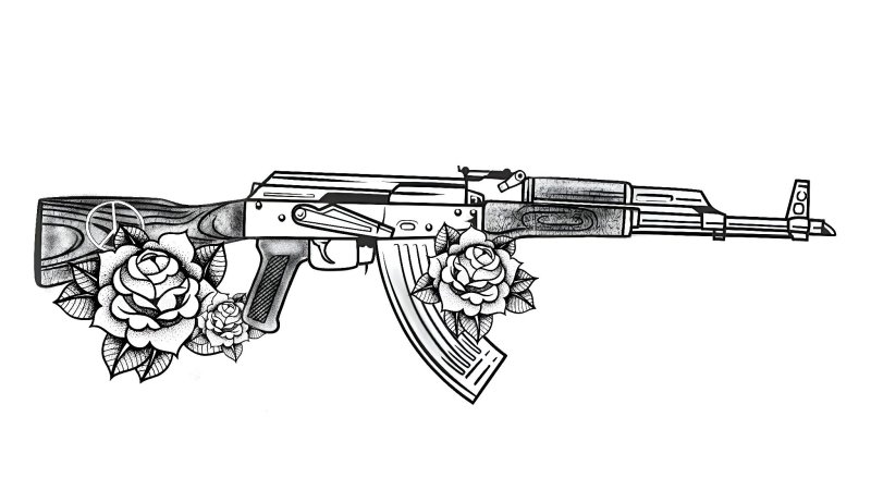 АК 47 эскиз