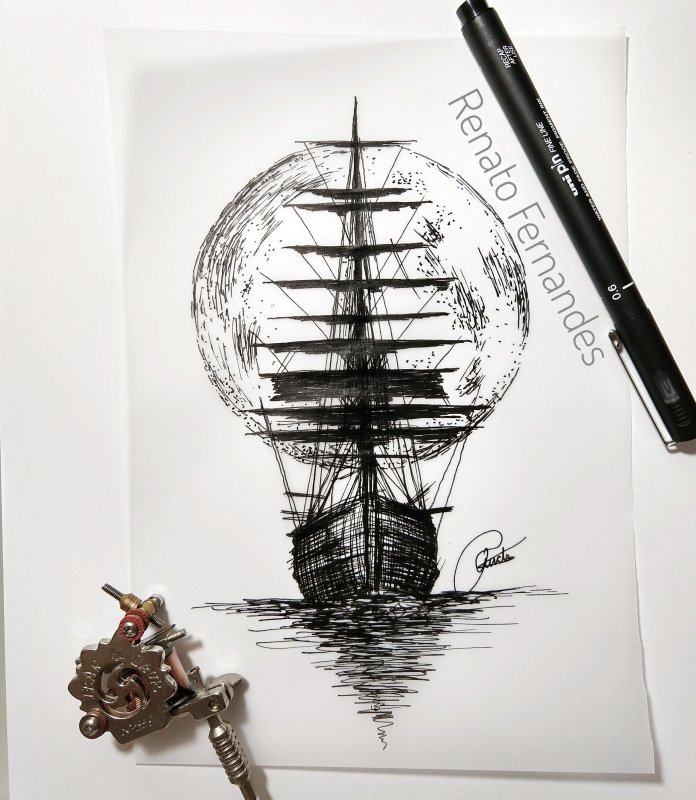 Эскизы морская тематика