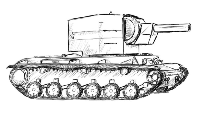 Танк кв 1 рисунок легкий спереди