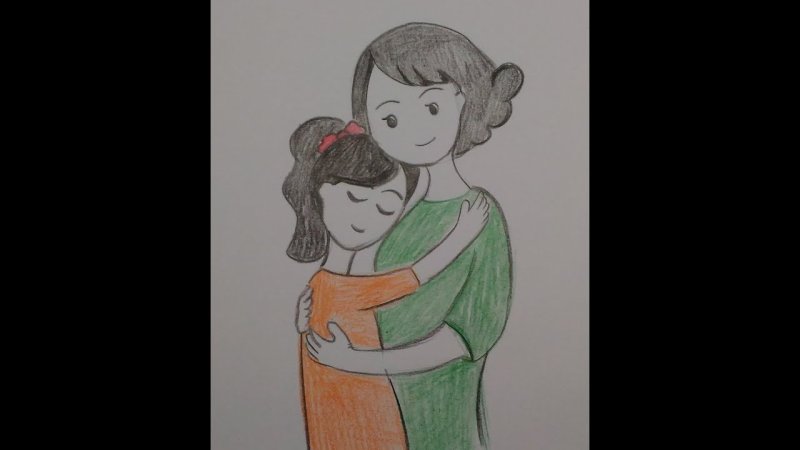 Рисунок мамы для срисовки